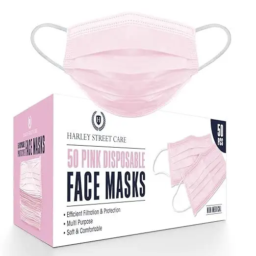 Disposable Pink Face Masks Protective