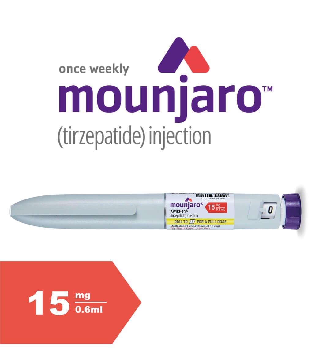 Mounjaro® 15 mg KwikPen® solution for injection in pre-filled pen (4 doses)