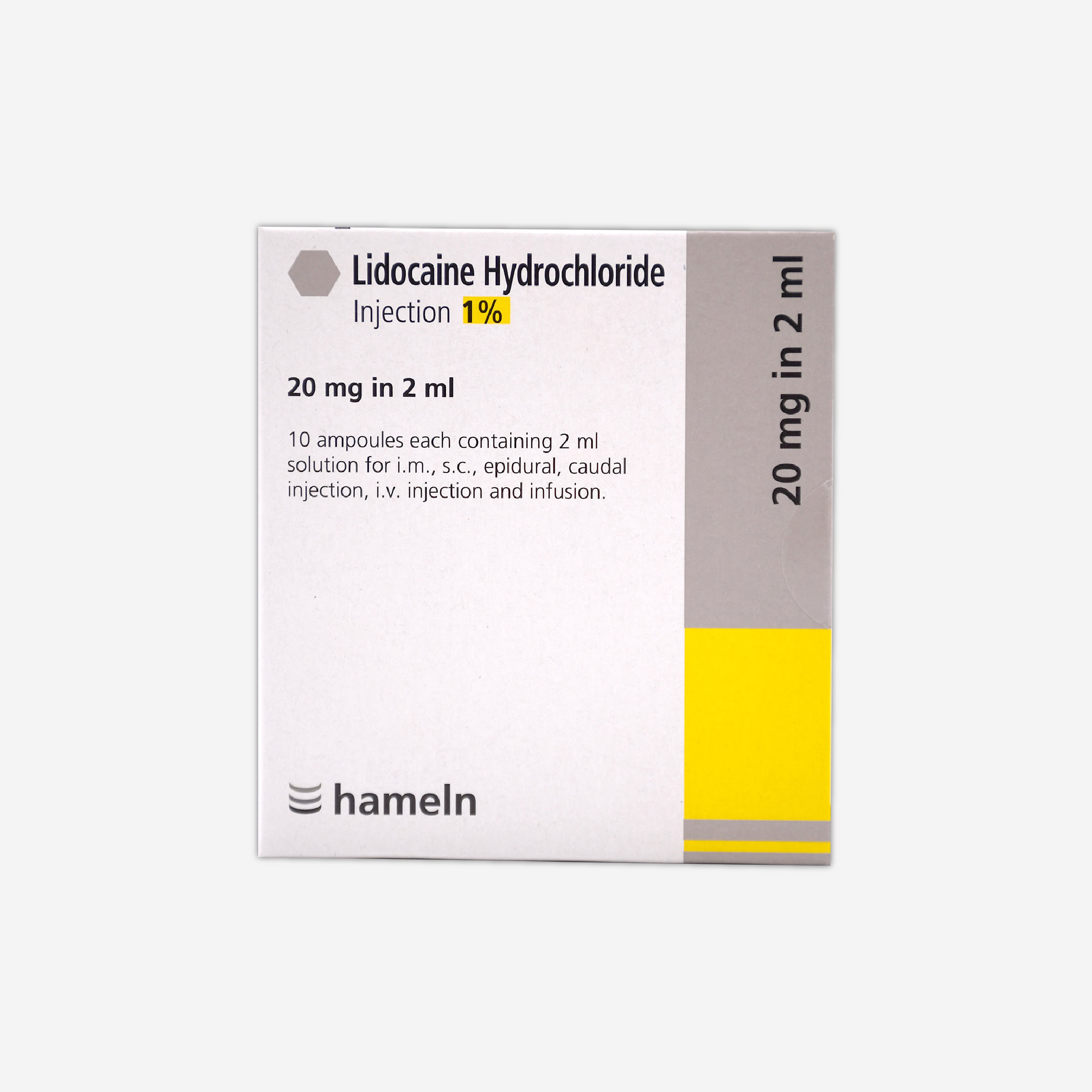 Lidocaine 1% injection (10 x 2ml)