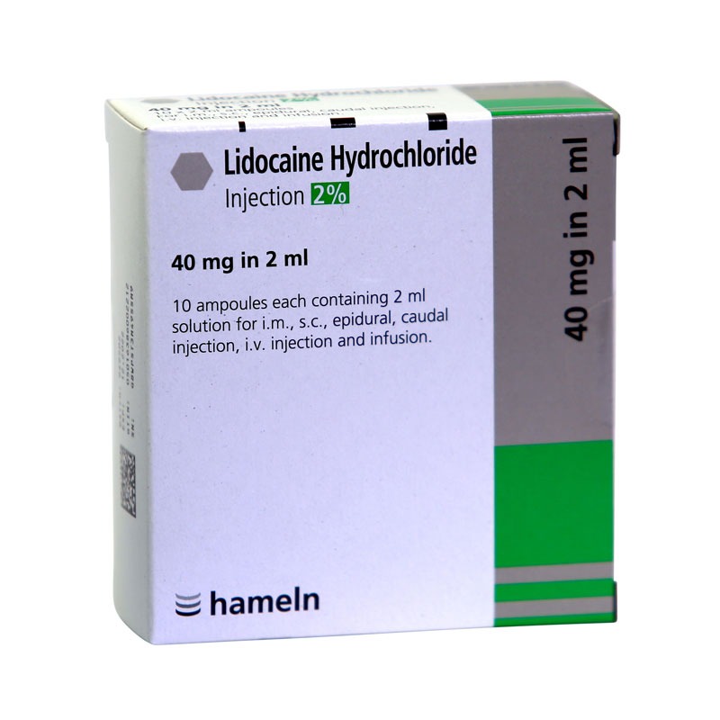 Lidocaine 2% injection (10 x 2ml)