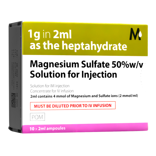 Magnesium Sulfate Injection 50%w/v (10 x 2ml)
